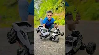 Big 2 RC Remote Control Tesla 4x4 Truck Vs Monster Truck 4x4 Review & Crash 💥 🛻||