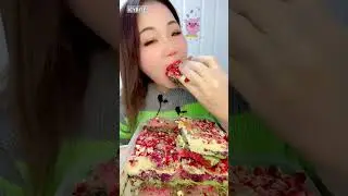Mix ice layers #mukbang #frezzerfrost #iceasmr #iceeating #frostbites #satisfying
