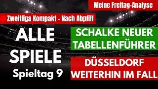 Schalke NEUER Tabellenführer! DÜSSELDORF taumelt weiter - HANNOVER verliert an Boden | Spieltag 9