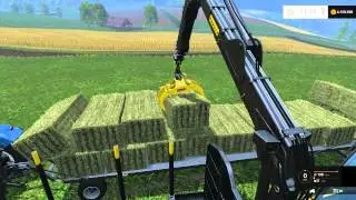 FS 15 Collect and Stack Grass Bales with Ponsse Buffalo