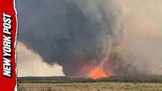 Massive 'FIRENADO' erupts in swirling cloud of black smoke