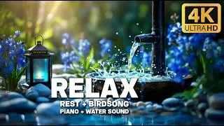 Bamboo Water Sounds + Healing Music 🌿 Deep Calm, Stress Relief and Peaceful Energy