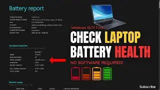 How to Check Laptop Battery Health with CMD | No Software Needed | Windows 10/11