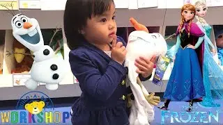 Olivia's FIRST BUILD-A-BEAR Workshop Building Disney's Frozen Olaf (Olivia-Laf) | Let It Go