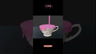 3D Fluid Simulation | Pink Liquid Pouring into Cup | MS 3D Zone