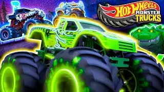 Hot Wheels Monster Trucks Glow in the Dark! 2 HRS