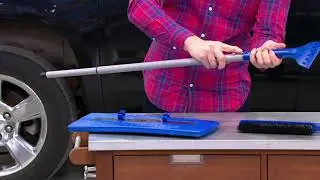 Snow Joe 4-in-1 Snow Broom with Ice Scraper, Shovel & Brush on QVC
