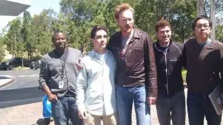 Conan O'Brien rides the conference bike with BRUTE LABS