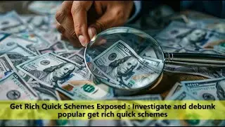 Get Rich Quick Schemes Exposed: Investigate and debunk popular get rich quick schemes
