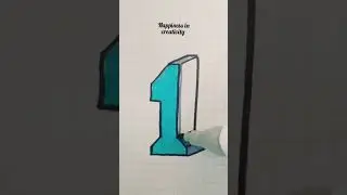 3d drawing number 1 #shorts
