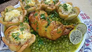 #اكسبلور واش هو سر لي يخلي الجلبان يحافظ على لون اخضر مع وريدات البطاطا طبق يقطر بالبنة #رمضان_2026