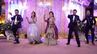 Groom family performing on Sangeet function