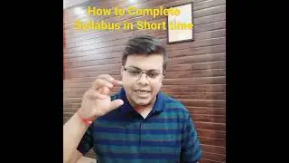 How to Complete Syllabus in Short time | Complete Entire Course for NEET | #Shorts | NEET Nishchay