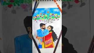 A beautiful couple drawing with a inspirational story voiceover #coupledrawing #coupleart #ytshorts