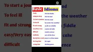 Basic VS Advanced english | learn Idioms #Ieltsshorts