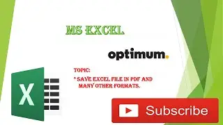 How to save excel file in other formats. #excel #saveexcelfile #msexcel #exceltopdf #changeformat