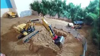 Kabolite k336  Huina 580  k963 loader scavo laghetto con sfioratore. #excavator #rc #modellismo 🚧🚧🚧