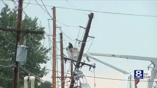 Power poles knocked down: Lehigh Station Rd. clean-up could take days