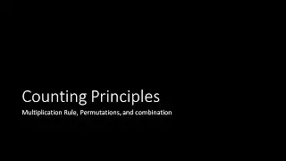 Lec 1 #Multiplication rule and permutation