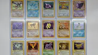 Complete Original Fossil Set of Pok&eacute;mon Cards from 1999 - Ditto! Articuno, Moltres, Zapdos