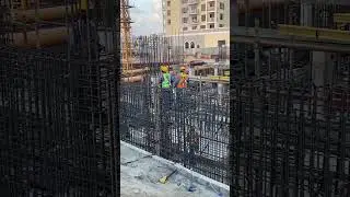 Steel Reinforcement For Columns & Retaining Wall.#shortvideo #youtubeshorts