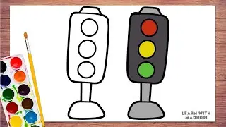 Как нарисовать милый светофор | Простой рисунок для детей и малышей | Рисунки Тори
