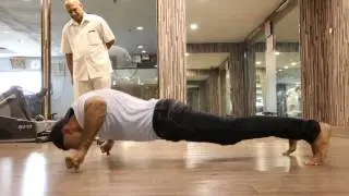 Most two finger push-ups (two arms) in one minute by Aryan Grover