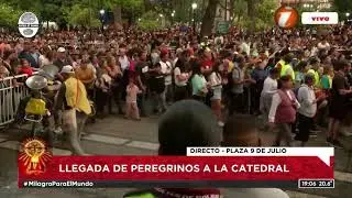 Llegada de Peregrinos a la Catedral Basilica