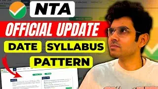 NTA Official Update - Date, Syllabus, Pattern #jee2026