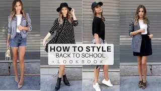 How To Style : Back To School Outfits 2016 // LOOK BOOK + TIPS // College - University