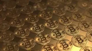 Bitcoin Loop Background 3d render