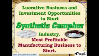 Lucrative Business and Investment Opportunities to Start Synthetic Camphor Industry.