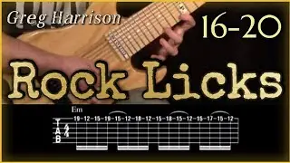 Rock Licks 16-20 by Greg Harrison | Hot Licks Guitar Lesson