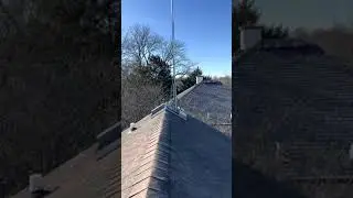 My roof peak mount helium mining setup on a 15 foot mast