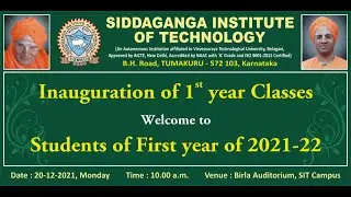 Inauguration  of 1st year Classes  Welcome to Students of years  of 2021-22 🔴 LIVE