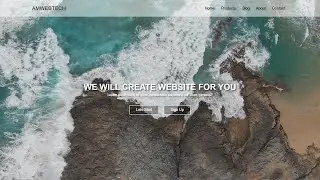 How to create website header with video background using html and css only