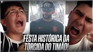 TORCIDA DO CORINTHIANS FAZ FESTA ABSURDA E RECEBE O ELENCO COM MUITO BARULHO PARA A SUPERCOPA!