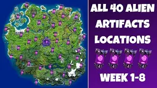 Fortnite All 40 Alien Artifacts Locations Guide (Week 1-8)