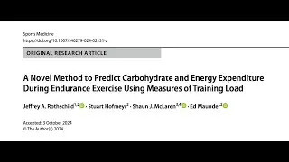 Predict Carbohydrate and Kcal use from Training Load - Part 2: application