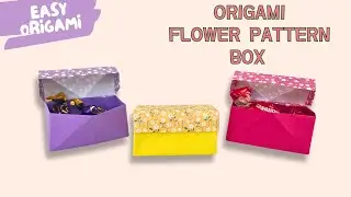 Easy Origami Flower Pattern Box | DIY Paper Box Tutorial