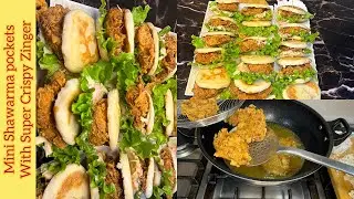 Mini Zinger Shawarma Pockets with Special BBQ Sauce & Coleslaw | Ramadan Special 🌙#homechefattiya