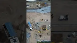 Aerial Drone Footage of a Construction Site in Action