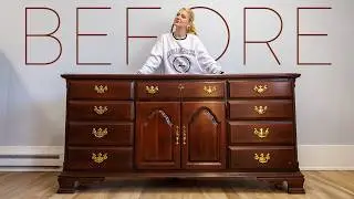 Масштабное преображение комода! Урок по созданию отделки под дерево.