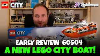 A Brand-New LEGO City Boat! LEGO 60504 Coast Guard Rescue Boat Review!