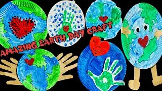 Amazing Earth 🌍 Day craft with paper plates #earthday #craft #easycraft #paperplatecrafts