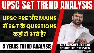 UPSC Science and Tech Trend analysis|UPSC PRE and Mains Science & Tech 5 Year PYQ analysis| UPSC S&T