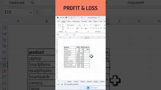 Analyzing Annual Financial Performance: Profit and Loss Percentage in #Excel #exceltips #exceltricks