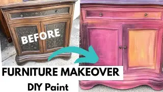 Furniture Makeover |Using DIY Paint & Making Powders for a Blended Finish