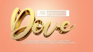 Premium 3D Text Effect in Photoshop &ndash; Ultimate Guide for Stunning Typography!111 ✨ Dove 3D text