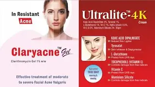 Claryacne gel || Ultralite 4k cream || Clarithromycin